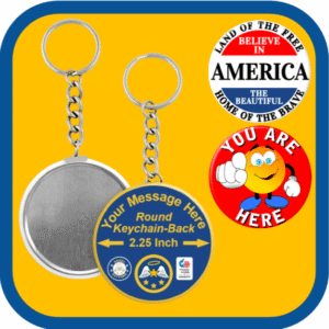 Round, 2.25 inch, Keychain-Back