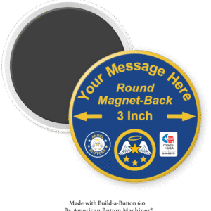 Rounded Rectangle 2x3 inch, Magnet-Back