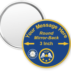 Rounded Rectangle 2x3 inch, Mirror-Back